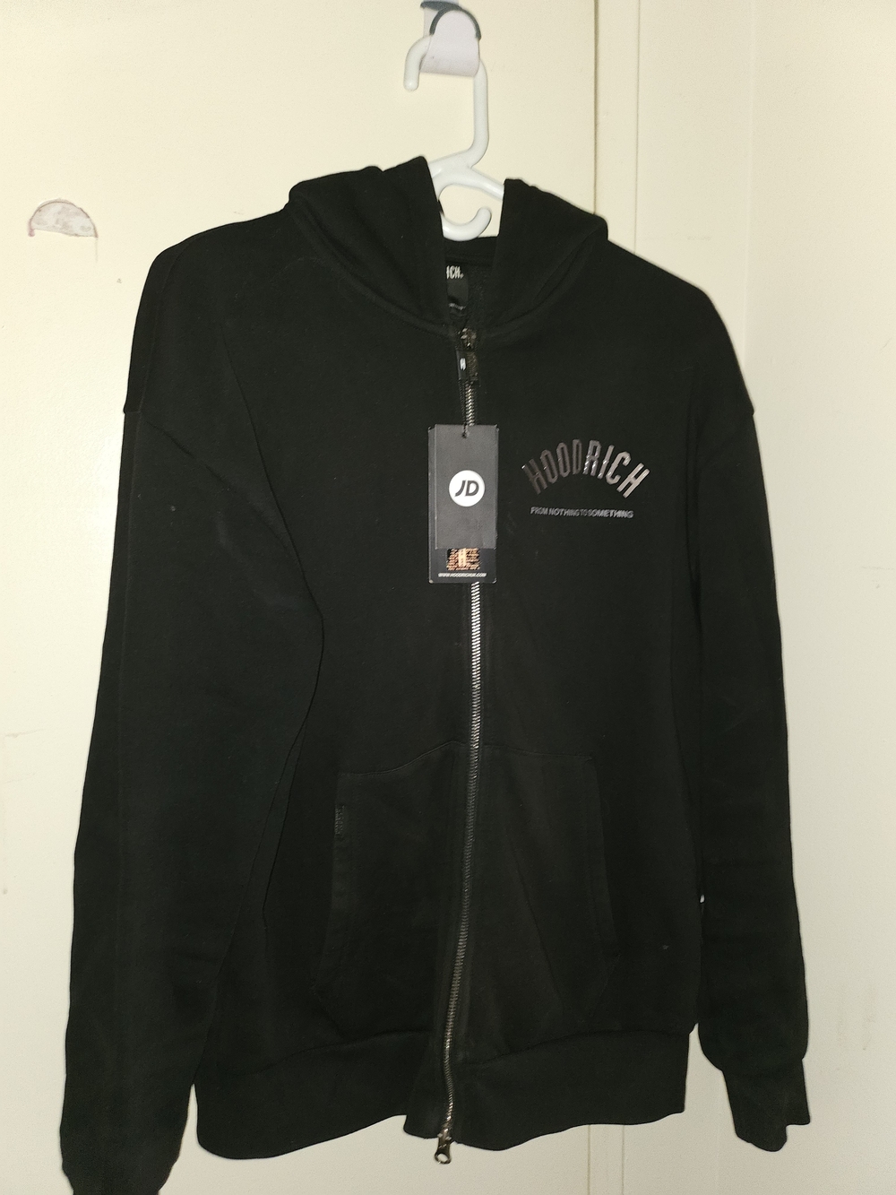 Hoodrich Men's Black Zip-Up Hoodie